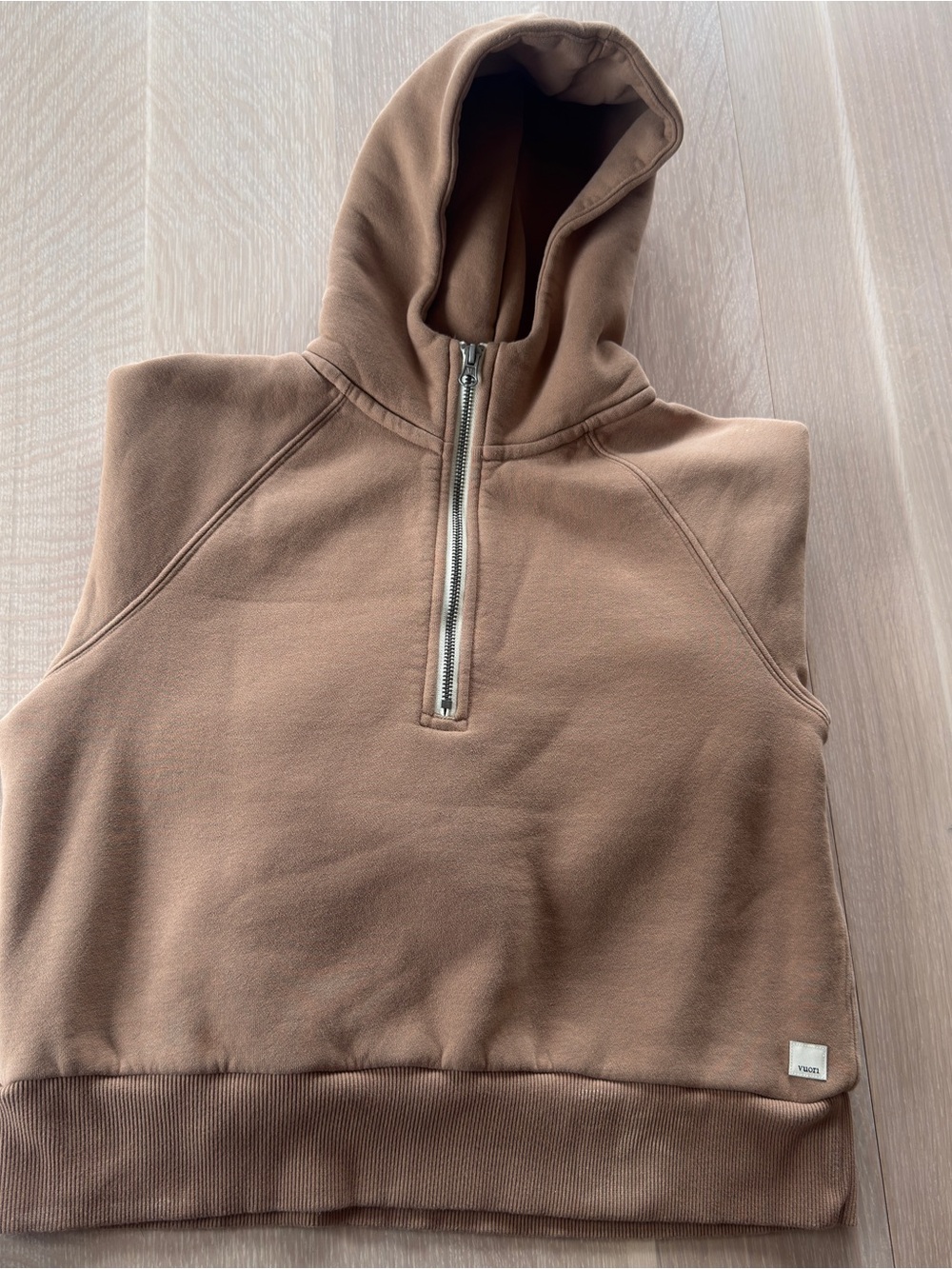 Vuori Women's Zip-Up Hoodie in Tan Brown, Size XS - Picture 5 of 7